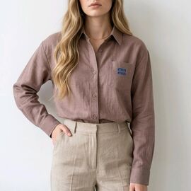 Сорочка жіноча 3565 brown р.M-XL "Kosta" недорого оптом від прямого постачальника