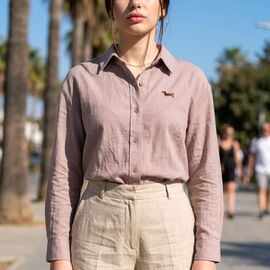 Сорочка жіноча 3566 beige р.M-XL "Kosta" недорого оптом від прямого постачальника