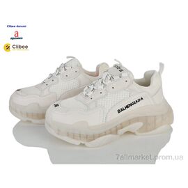 Кросівки жіночі модні Весна/осінь AA222-1 white-beige (5 пар р.36-40) "Clibee-Doremi" недорого оптом від прямого постачальника
