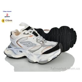 Кросівки жіночі модні Весна/осінь AD23881-2 white-black (5 пар р.36-40) "Clibee-Doremi" недорого оптом від прямого постачальника