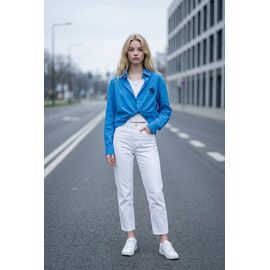 Сорочка жіноча 1106 blue р.42-46 "Kosta" недорого оптом від прямого постачальника