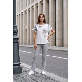 футболка жіноча 2803 white-grey р.48-52 "Kosta" недорого оптом від прямого постачальника