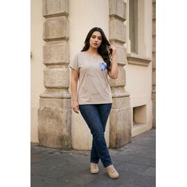 футболка жіноча 33-08 beige р.48-52 "Kosta" недорого оптом від прямого постачальника