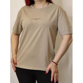 футболка жіноча Y121 beige р.48-52 "Kosta" недорого оптом від прямого постачальника