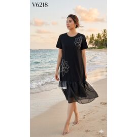 Фотография Платье летнее женское V6218 black р.46-48 "Dorimodes" недорого оптом от прямого поставщика