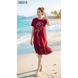 Фотография Платье летнее женское V6315 red р.46-48 "Dorimodes" недорого оптом от прямого поставщика