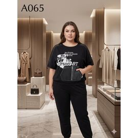 футболка жіноча A065 black р.54-58 "Dorimodes" недорого оптом від прямого постачальника