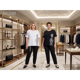 футболка жіноча A6208 white р.56-60 "Dorimodes" недорого оптом від прямого постачальника