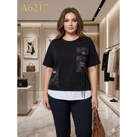 футболка жіноча A6217 black р.54-58 "Dorimodes" недорого оптом від прямого постачальника