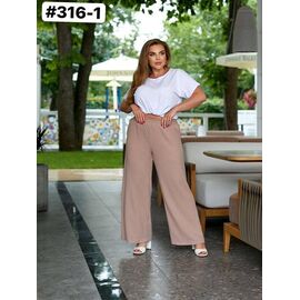 Фотография Штаны женские летние 316-1 beige р.48-58 "FIESTA" недорого оптом от прямого поставщика