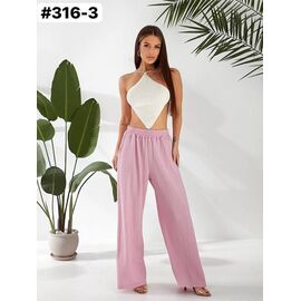 Фотография Штаны женские летние 316-3 pink р.48-58 "FIESTA" недорого оптом от прямого поставщика