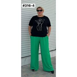 Фотография Штаны женские летние 316-4 green р.48-58 "FIESTA" недорого оптом от прямого поставщика