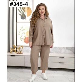Фотография Костюм женский 345-4 d.beige р.50-60 "FIESTA" недорого оптом от прямого поставщика