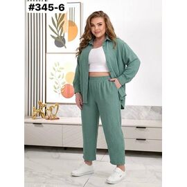 Фотография Костюм женский 345-6 green р.50-60 "FIESTA" недорого оптом от прямого поставщика