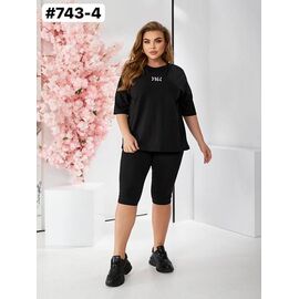 Фотография Костюм женский 743-4 black р.50-60 "FIESTA" недорого оптом от прямого поставщика