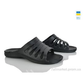 Шльопанці чоловічі пляжні Літо Краб 207 чорний (8 пар р.41-46) "Rai shoes" недорого оптом від прямого постачальника
