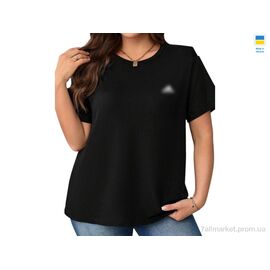 Фотография Футболка женская Лето 9-1AD чорний (4 шт. р.сетка S-XL) "Sport style" недорого оптом от прямого поставщика