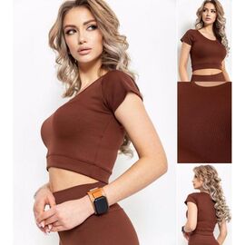 Фотография Топ женский 54-1 brown р.S-XL "VICTORY" недорого оптом от прямого поставщика