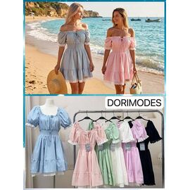 Фотография Платье летнее женское V187 peach р.S-L "FLORA" недорого оптом от прямого поставщика
