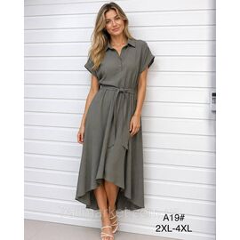 Фотография Платье-рубашка женское р-ры 2XL-4XL (3цв) "FLOWER" недорого от прямого поставщика