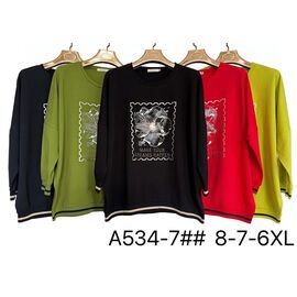 Светр жіночий A534-7 black р.6XL-8XL "Immei" недорого оптом від прямого постачальника