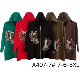Кофта жіноча A407-7 khaki р.5XL-7XL "Immei" недорого оптом від прямого постачальника