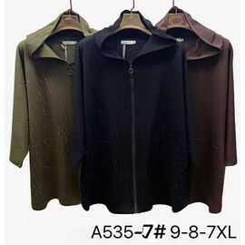 Кофта жіноча A535-7 black р.7XL-9XL "Immei" недорого оптом від прямого постачальника