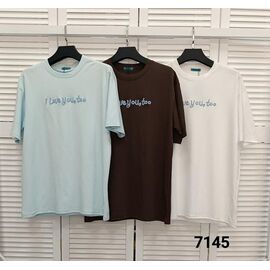 футболка жіноча 7145 l.blue р.one size "LOOK" недорого оптом від прямого постачальника