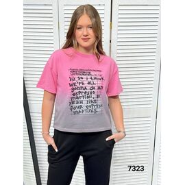 футболка жіноча 7323 pink р.one size "LOOK" недорого оптом від прямого постачальника