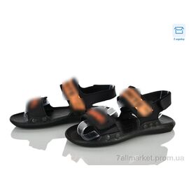 Фотография Сандалии детские летние Лето 222 black-orange (8 пар р.33-35) "FG" недорого оптом от прямого поставщика