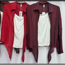 Комплект жіночий 1802+ red р.L-3XL "BASE" недорого оптом від прямого постачальника