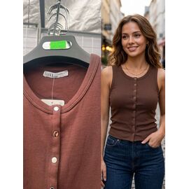 Фотография Майка женская DM369 brown р.S-L "Dream" недорого оптом от прямого поставщика