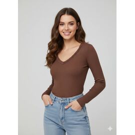 Светр жіночий DM451 brown р.S-XL "Dream" недорого оптом від прямого постачальника
