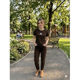 футболка жіноча 200-1 brown р.S-M "Newe" недорого оптом від прямого постачальника