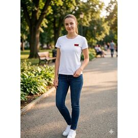 Фотография Футболка женская 2218-2 white р.S-M "Newe" недорого оптом от прямого поставщика