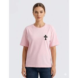 Фотография Футболка женская 400 pink р.2XL-3XL "Newe" недорого оптом от прямого поставщика