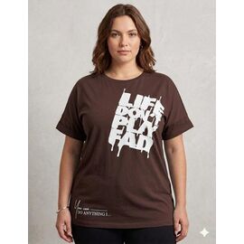 Фотография Футболка женская 500 brown р.4XL-5XL "Newe" недорого оптом от прямого поставщика