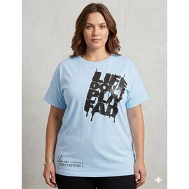 Фотография Футболка женская 500 l.blue р.4XL-5XL "Newe" недорого оптом от прямого поставщика