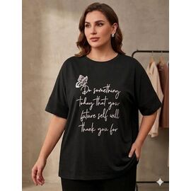 Фотография Футболка женская NW106 black р.4XL-5XL "Newe" недорого оптом от прямого поставщика