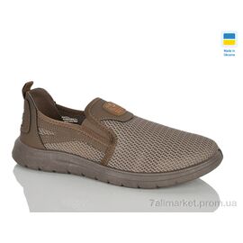 Кросівки чоловічі модні Літо М3201 мокко (6 пар р.41-45) "Крок" недорого оптом від прямого постачальника