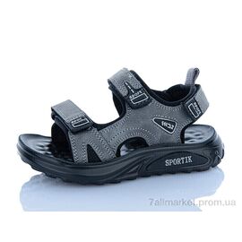 Сандалії дитячі літні Літо ZY007 grey (8 пар р.27-32) "Sportik" недорого оптом від прямого постачальника