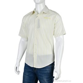Чоловіча сорочка Літо L1202-44 (12527) beige (10 шт. р.сіткаS-2XL) "Obuvok" недорого оптом від прямого постачальника