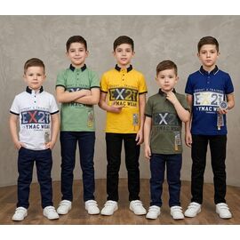 Фотография Футболка детская на мальчика MZ14 white р.9-12 "MMZ" недорого оптом от прямого поставщика
