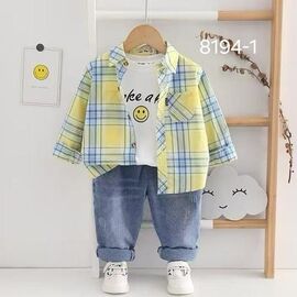 Фотография Рубашка детская на мальчика 8194-1 yellow р.1-4 "Фунтик" недорого оптом от прямого поставщика