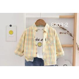 Фотография Рубашка детская лёгкая на мальчика 8203-2 yellow р.5-9 "Фунтик" недорого оптом от прямого поставщика