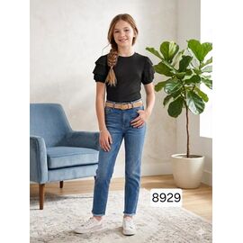 Фотография Футболка детская на девочку 8929 black р.8-12 "Фунтик" недорого оптом от прямого поставщика