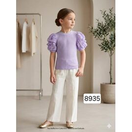 Фотография Футболка детская на девочку 8935 lilac р.3-7 "Фунтик" недорого оптом от прямого поставщика