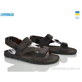 Сандалії чоловічі літні Літо Paolla D02 коричневий (8 пар р.40-45) "Lvovbaza" недорого оптом від прямого постачальника