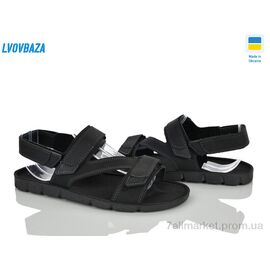 Сандалії чоловічі літні Літо Paolla D02 чорний (8 пар р.40-45) "Lvovbaza" недорого оптом від прямого постачальника