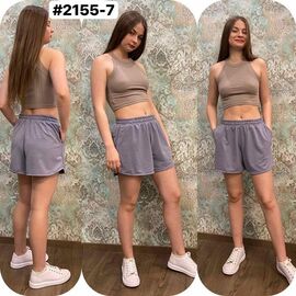 Фотография Шорты женские 2122-7 grey р.42-52 "ZLATA" недорого оптом от прямого поставщика